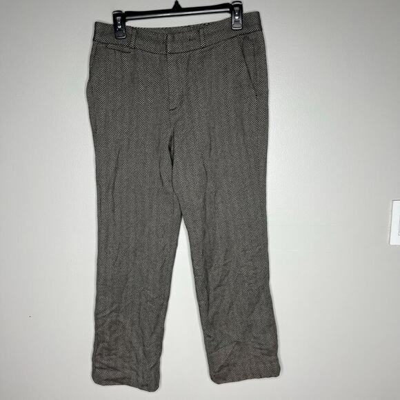 Lauren Ralph Lauren Petite Women's Houndstooth Wool Dress Pants 8P Straight Leg - Picture 1 of 7